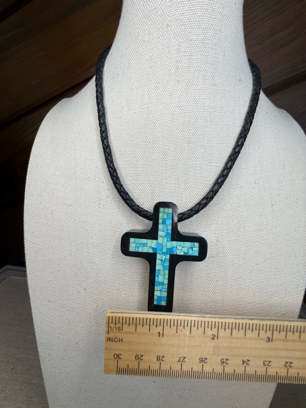 Jay King DTR black onyx turquoise cross - Picture 8 of 10